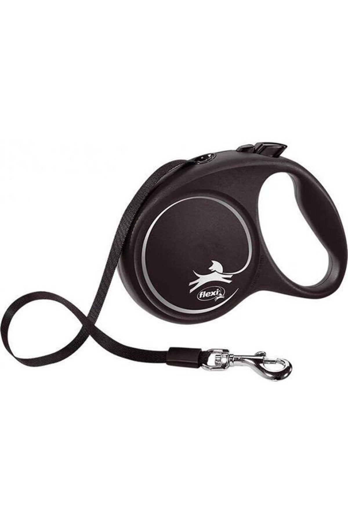 Black Design Şerit Otomatik Köpek Gezdirme Tasması Siyah Medium 5 Mt - 235-120002S - Petshopun