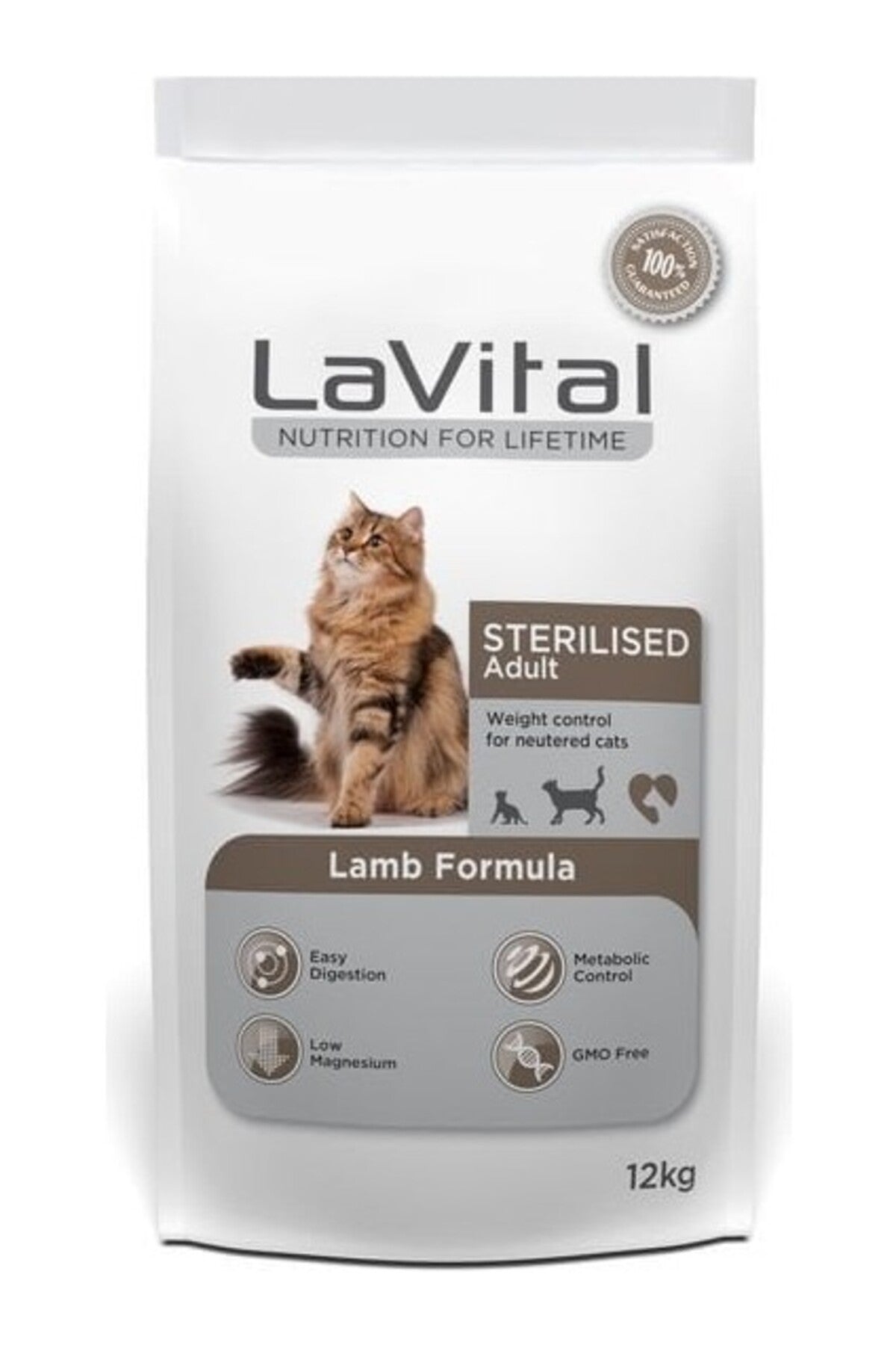 La Vital Sterilesed Kuzu Etli Kısırlaştırılmış Yetişkin Kedi Maması 12 KG