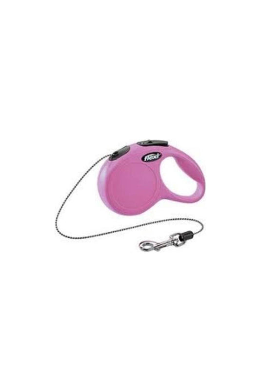 New Classic 3M İp Tipi Otomatik Tasma XS Pembe Gezdirme Tasması