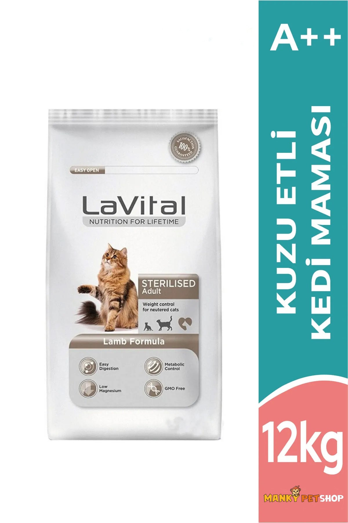 LA VİTAL KUZU ETLİ KISIRLAŞTIRILMIŞ YETİŞKİN KEDİ MAMASI 12KG