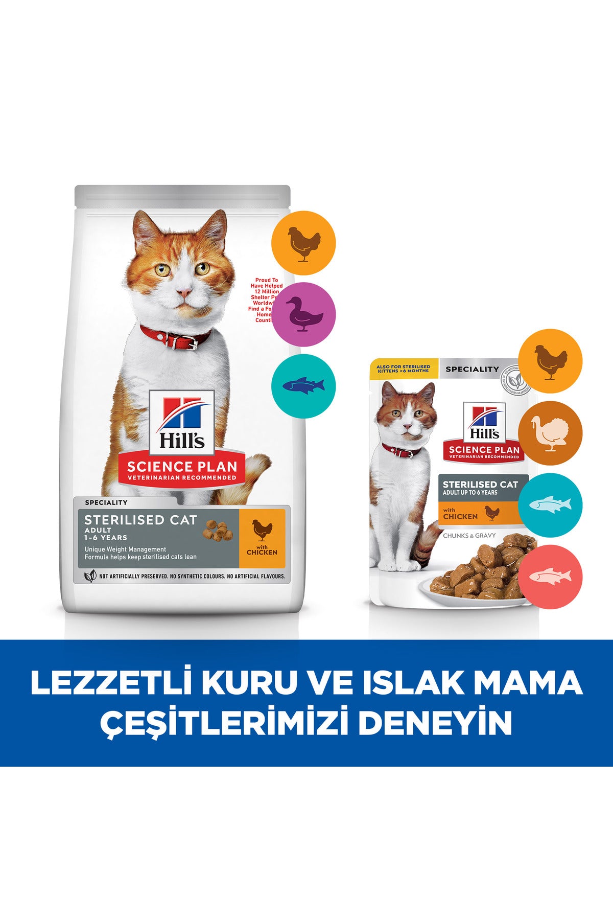 SCIENCE PLAN Tavuklu Kısırlaştırılmış Yetişkin Kedi Maması 3kg
