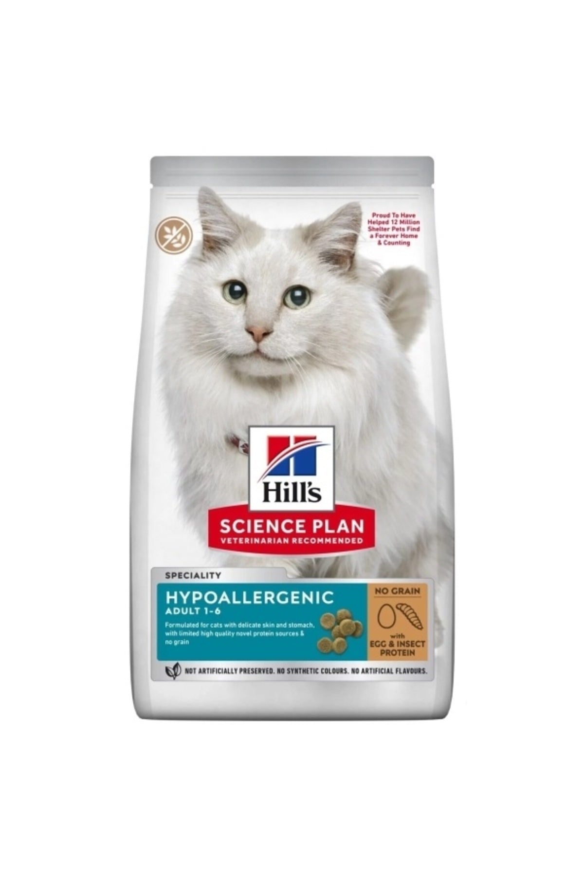 Hills Science Plan Hypoallergenic Yumurtalı ve Böcekli Tahılsız Yetişkin Kedi Maması 1.5 Kg