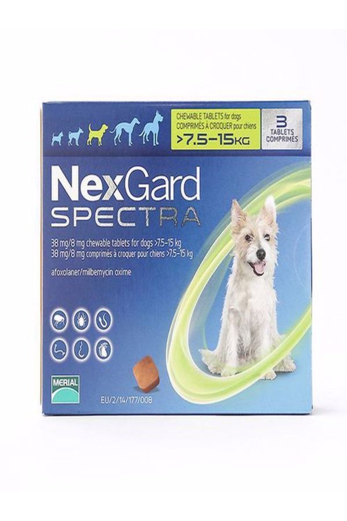 Nexgard Spectra 7.5-15kg 3 Tablet
