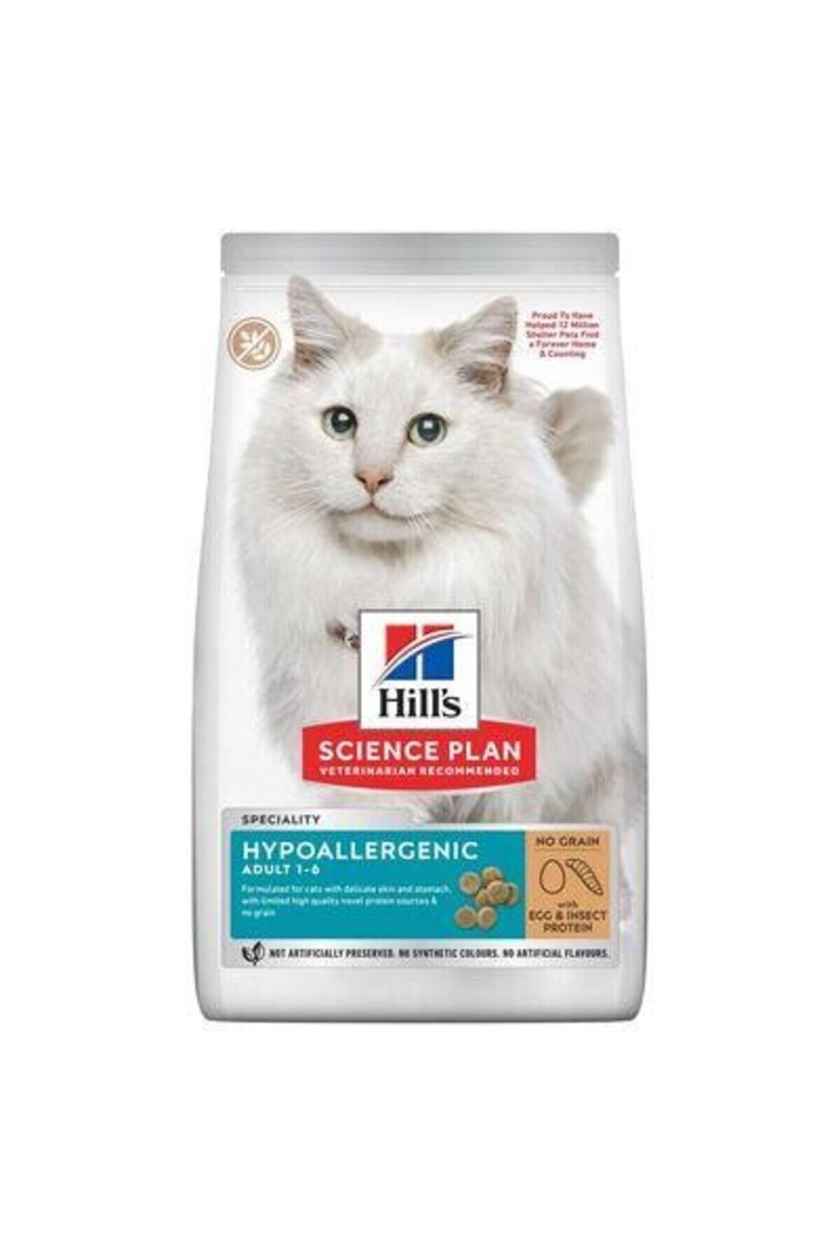 SCIENCE PLAN Hypoallergenic Yumurta ve Böcek Proteinli Yetişkin Kedi Maması 1,5 Kg