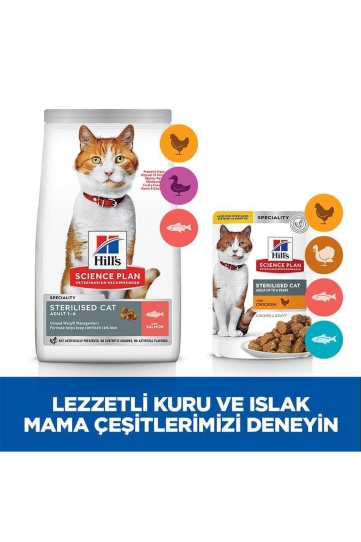 Hill’s SCIENCE PLAN Sterilised Somon Balıklı Kısırlaştırılmış Kedi Maması 1,5 Kg