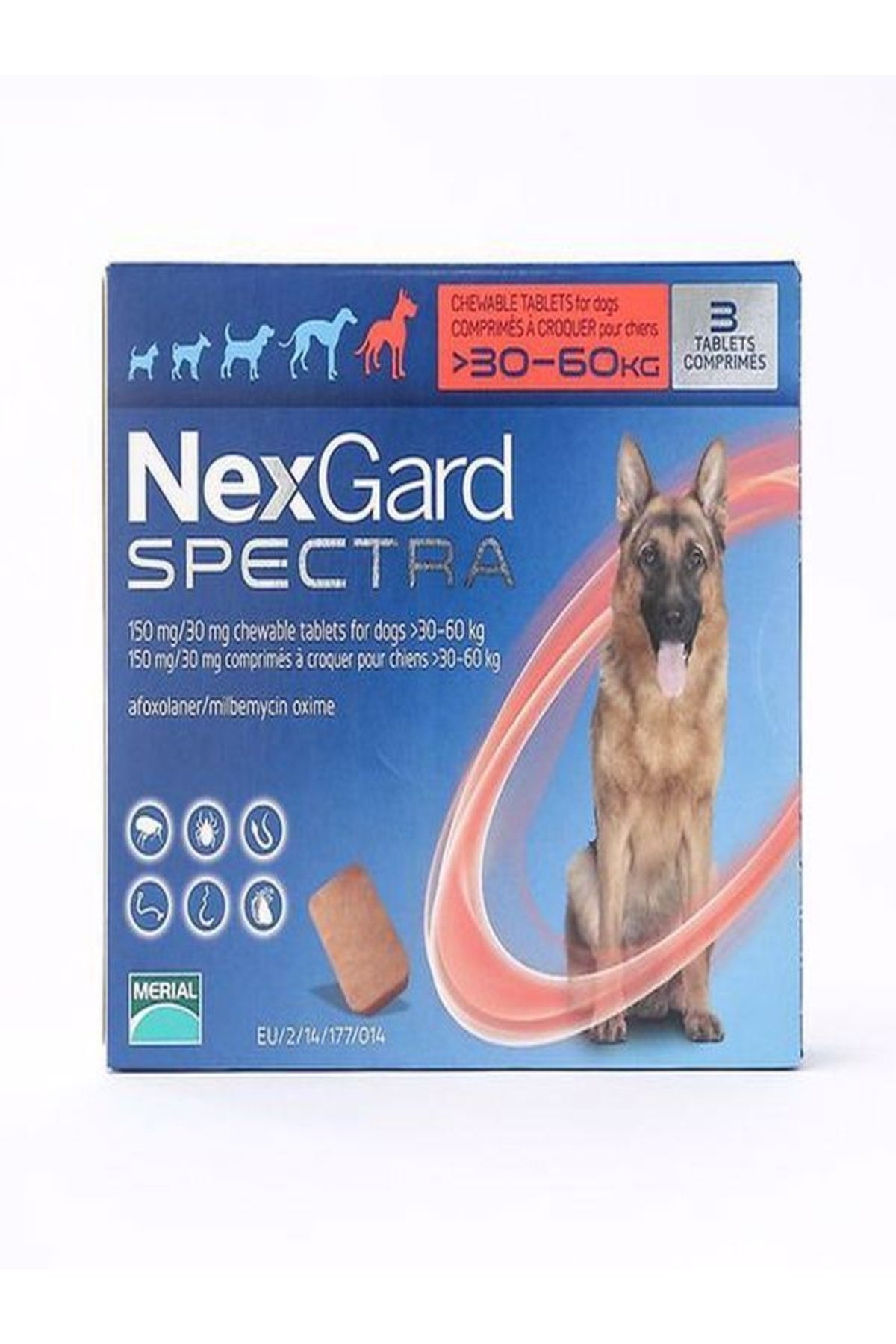 Nexgard Spectra 30-60kg 3 Tablet
